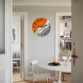 thumbnail image 4 of Wall Clock Fall Orange Grey Modern Geometric Clocks PVC Silent Non-Ticking Battery Operated Decorative Abstract Ombre Round Clock for Home Living Room Kitchen Bedroom Office Wall Decor 14 Inch, 4 of 9