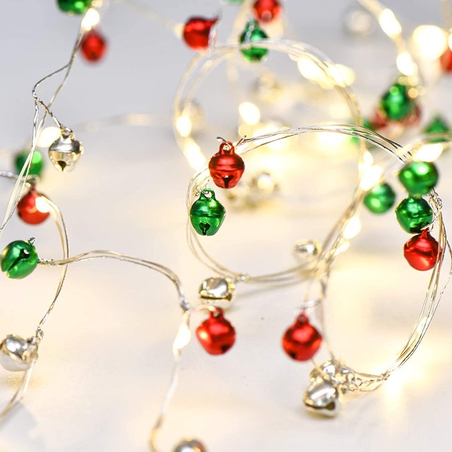 Guirnalda de luces navideñas, funciona con pilas, guirnalda de luces de hadas, alambre de cobre, luz decorativa, 20 pies, 60 LED Namotu WMZY-1090