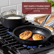 T-fal Cook & Strain Non-stick, 12.5 Inch Frypan, Black