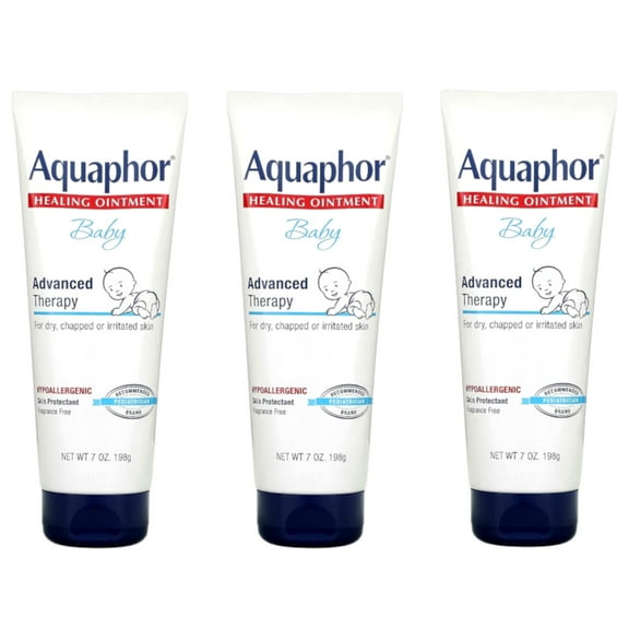 Aquaphor Healing Ointment Advanced Therapy, Skin Protectant for Baby, 7 Oz, 3 Pack
