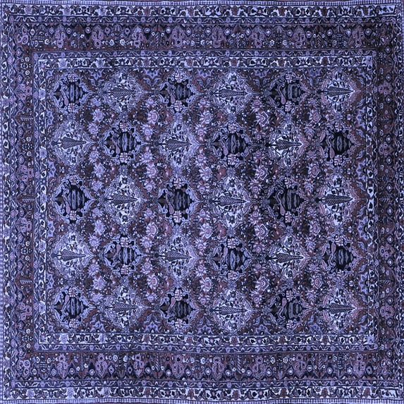 Ahgly Company Indoor Square Persian Blue Traditional Area Rugs, 6' Square