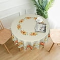 thumbnail image 3 of Fall Autumn Round Tablecloth 60Inch Pumpkin Sunflower Circle Reusable Heat Resistant Washable Table Cloth Cover for Kitchen Dining Seasonal Holiday Farmhouse Decor, 3 of 6