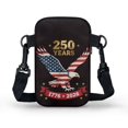 thumbnail image 2 of Chririnla American Flag Eagle Print Cell Phone Purse, 2 Layers Cross Body Side Case Polyester Adjustable Strap Crossbody Bag for Travel Shop, 2 of 10