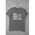 thumbnail image 5 of Old Glory Mens Real Men Love Cats Short Sleeve Graphic T Shirt, 5 of 6