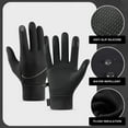 thumbnail image 6 of Men's Winter Fleece Lined Leather Touchscreen Windproof Water Resistant Cold Weather Gloves for Outdoor Work, 1 Pair, 6 of 8