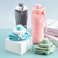 thumbnail image 3 of Folding Silicone Water Bottle – Collapsible, BPA-Free, Leak-Proof, and Eco-Friendly Design – Outdoor Travel Portable Water Cup Running, Riding, Travel, Camping Hiking Kettle - 600 Ml, 3 of 4
