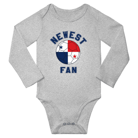

Newest Panama Soccer Football Fan Baby Long Sleeve Bodysuit Romper (Gray 6 Months)