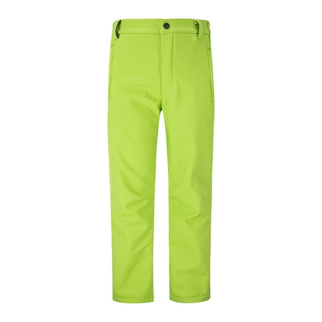 MEZZALL Pantalons de Pluie Respirants Coupe-Vent pour Filles Garçons Pantalons d'Extérieur Pantalons de Randonnée pour Enfants Pantalons de Ski Garçons Polyvalents pour Tout-Petits Usage Quotidien, Vert, 15-16 Ans
