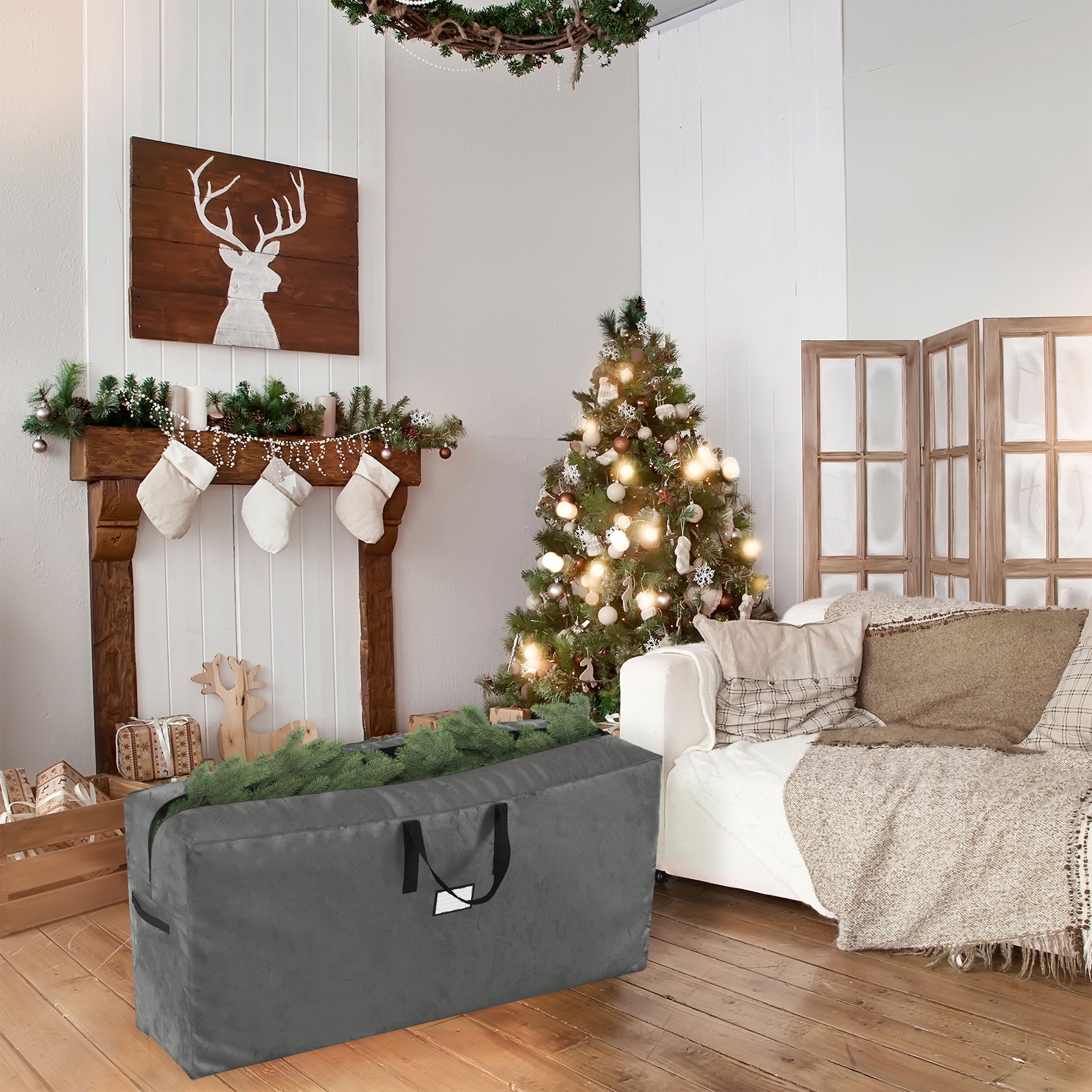 Elf Stor Christmas Tree Storage Bag for 9FT Artificial Trees (Gray)