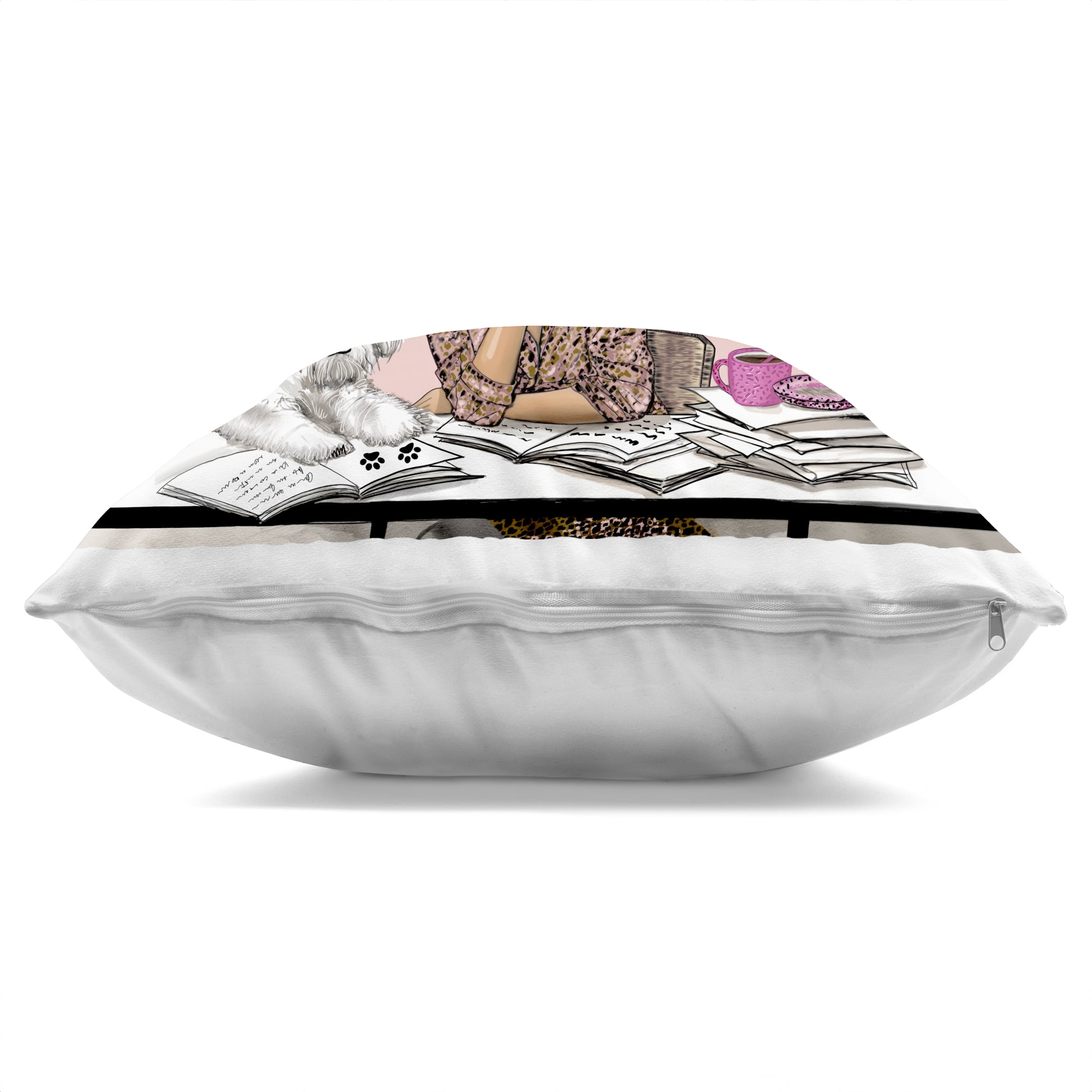 Stupell Industries Overthinking Reflection with Puppy Decorative Printed Throw Pillow, design by Tara Boone, 18 x 7 x 18