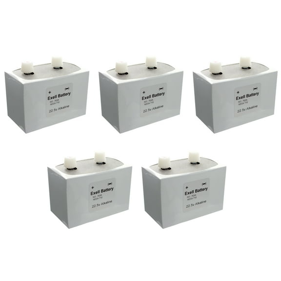 5pc Exell Battery 763 22.5V Alkaline Battery NEDA 710 Compatible with ER763