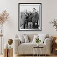 thumbnail image 4 of Historic Framed Print, Champions are guests of Stagg at Wisconsin-Chicago game, 17-7/8" x 21-7/8", 4 of 9