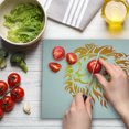 thumbnail image 3 of Astrology Cutting Board, Leo Zodiac Sign on Plain Background Sun Mystic Lion Self Power Universe Theme, Decorative Tempered Glass Cutting and Serving Board, Large Size, Orange, by Ambesonne, 3 of 5