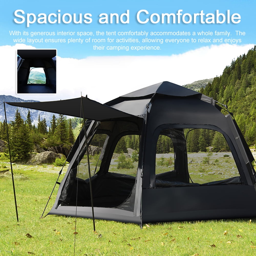 Eccomum Waterproof Instant Camping Tent - 2/3/4 Person Easy Quick Setup Dome Family Tents for Camping, Beach tent