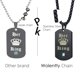 thumbnail image 2 of Collares para pareja Wolentty King and Queen de acero inoxidable, 2 of 7