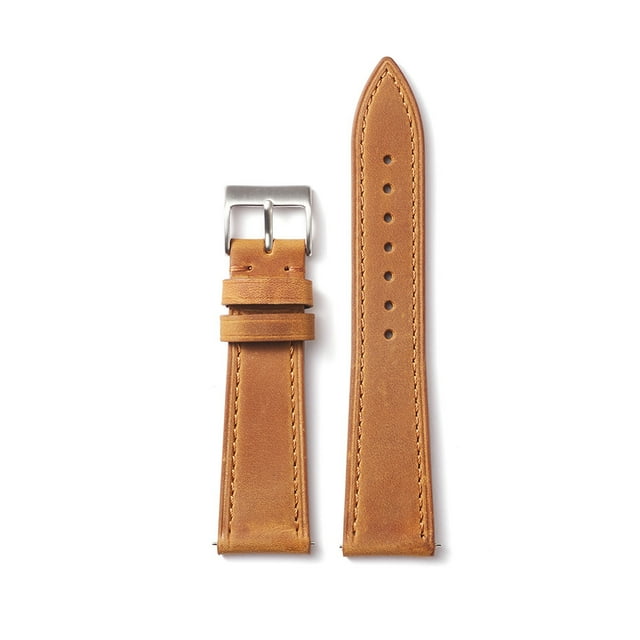 New Crazy Horse Leather Leather Strap Universal Soft Quick-release Retro Strap Frosted Cowhide 18-22mm