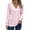 Pink, variant on Women'S Tops Dressy Casual V Neck Long Sleeve Buttons Hollow Out Lace Embroidered Blouses Shirts Blue S