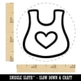 thumbnail image 2 of Baby Bib with Heart Self-Inking Rubber Stamp Ink Stamper - Orange Ink - Small 3/4 Inch, 2 of 7