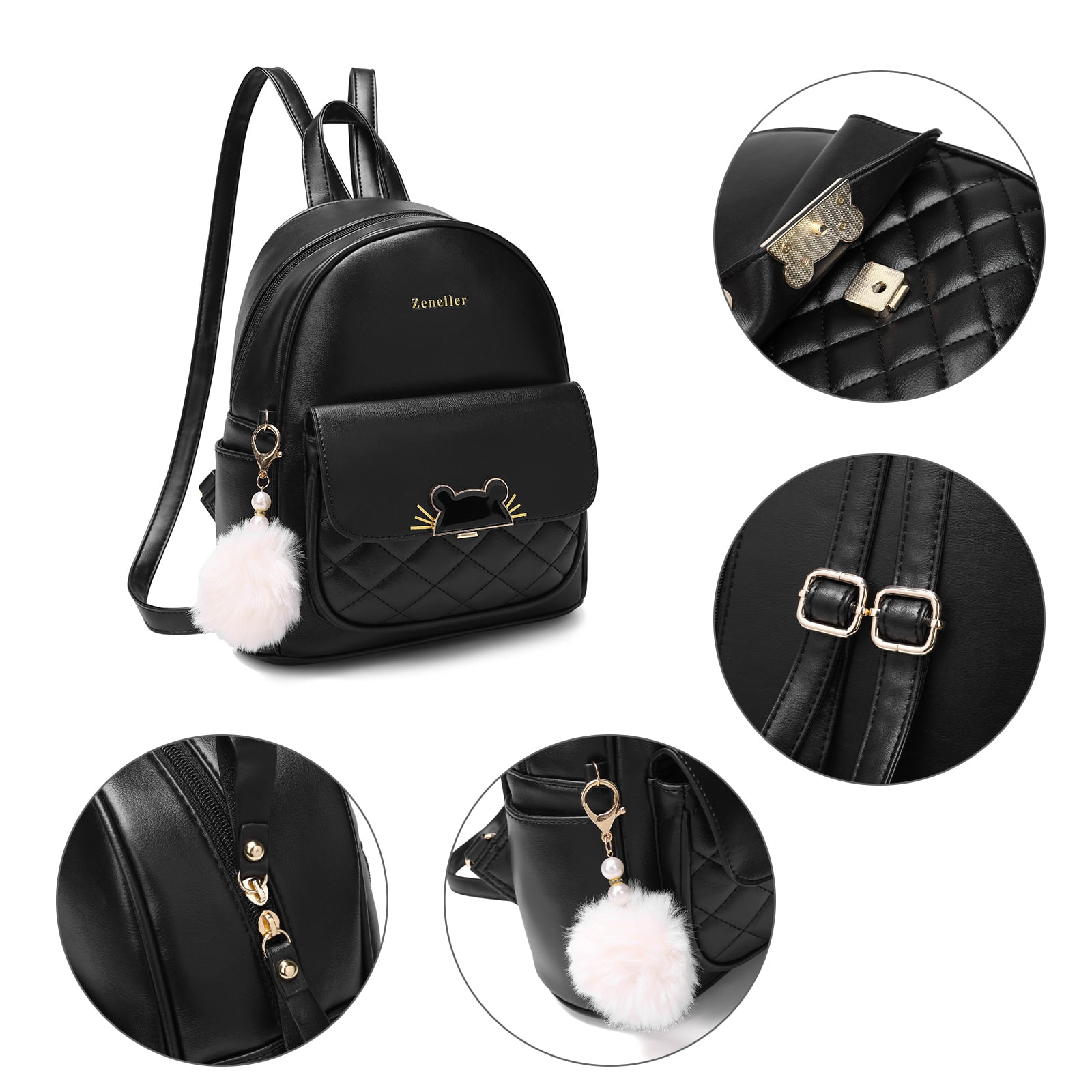 Cheruty Mini Backpack Women Leather Small Backpack Purse for