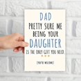 thumbnail image 4 of Witty Dad Card with Envelope - 'Being Your Daughter Is The Solely Gift You Need!' | Heartfelt Father'S Day Gifts from Daughter, Birthday & Thanksgivin, 4 of 5