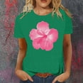 thumbnail image 2 of LUOGENLI T-shirts pour Femmes Mode Décontractée Chemises Imprimées Col Rond Manches Courtes Tee Tops Tunique Blouse T-shirts pour Femmes Tee Graphique Saint-Valentin Vert P, 2 of 4