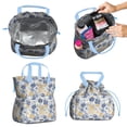 thumbnail image 2 of Pioneer Flower Drawstring Lunch Bag Women - Drawstring Lunch Bag Insulated for Work Office - Stain-Resistant Large Lunchbags for Women with Multi-Pockets, 2 of 6