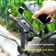thumbnail image 6 of Hyasfey Motorcycle Phone Holder Auto Lock Handlebar Rearview Mirror Mobile Phone Mount Anti-slip Universal Motorbike Bicycle Cell Phone Holder, 6 of 7