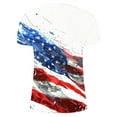 thumbnail image 5 of Runfenguu Shirts for Men Comfy Casual America Flag Printed Short Sleeve T Shirts Summer Basic Tee, 5 of 5