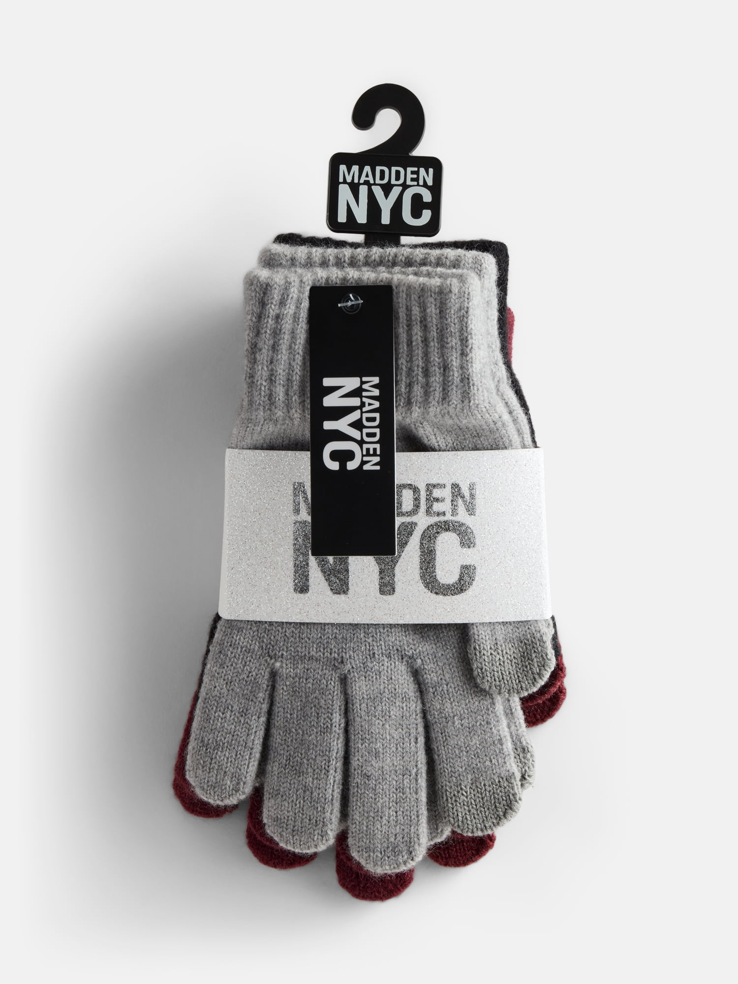 MNYC Women's Glove Set Gray Multi