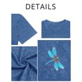 thumbnail image 4 of XCHQRTI Women Dragonfly Tshirt Plus Size Short Sleeves Graphic Casual Loose Tee Tops, 4 of 6