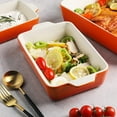 SWEEJAR Ceramic Bakeware Set Rectangular Baking Dish Lasagna Pans for Kitchen 11.8 x 7.8 x 2