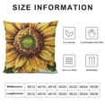 thumbnail image 5 of Qinduosi Sunflower Throw Pillow Case,Oil Painting Sunflower Cushion Pillow Cover Square Standard Home/Sofa Decorative for Men/Women Yellow,Brown White, 5 of 5