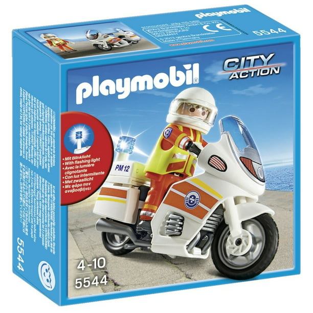 Kan Ringlet matrix Playmobil #5544 RETIRED Emergency Motorcycle with Light -New-Factory  Sealed! - Walmart.com