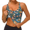thumbnail image 3 of Fotbe Beach Dog Sujetador Deportivo Largo sin Aros para Mujer con Almohadillas y Soporte Medio, Transpirable y Absorbente, Camiseta Tipo Chaleco o Tank Top-Large, 3 of 8
