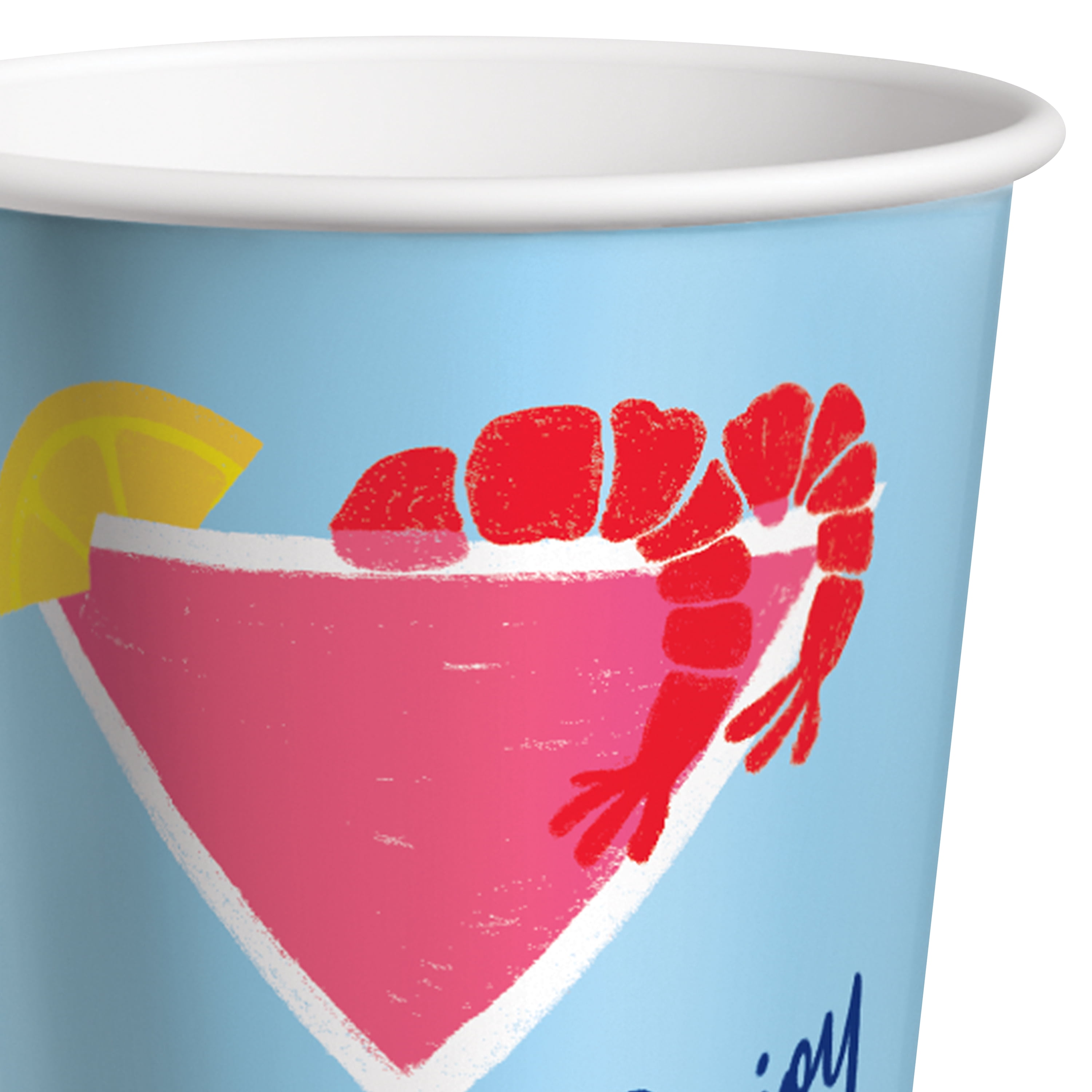 Bright Tides Enjoy Disposable Paper Cups, 9 oz, Multicolor, 8 Count, by Way To Celebrate