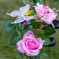 thumbnail image 3 of Vikakiooze Gardening Items, Led Solar Rose Flower Transparent Butterfly Combination Ground Lamp Lawn Lamp, 3 of 9
