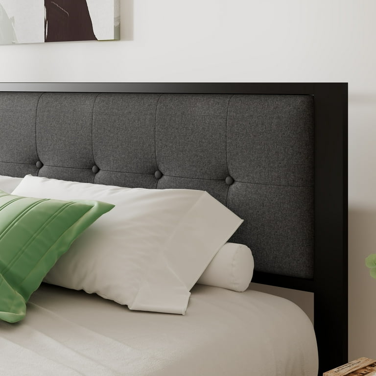 Sallyさま 専用ページ SHA CERLIN King Size Metal Bed Frame with Fabric Headboard