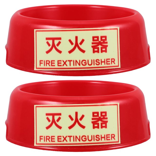 Fire Extinguisher Stand Base Fluorescence Plastic Floor Stand Red Fire Extinguisher Mount for Safety Fire Extinguisher Holder for Public Places