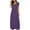 Purple, variant on Womens Autumn Winter Casual Dresses Pockets Solid Dress Sexy Round Neck Short Sleeve Long Dresses
