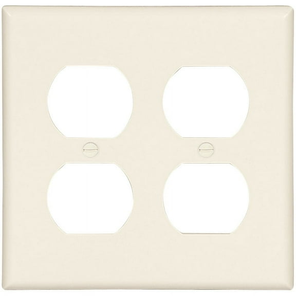 Cooper 2150LA Light Almond Two Gang Duplex Receptacle Wall Plate