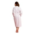 thumbnail image 3 of TowelSoft 100% Turkish Cotton Women's Waffle Kimono Bathrobe-White (One Size), 3 of 4