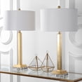 thumbnail image 1 of Safavieh Lighting Collection Perri Crystal Base Gold 30-inch Bedroom Living Room Home Office Desk Nightstand Table Lamp (Set of 2) - LED Bulbs Included, 1 of 4