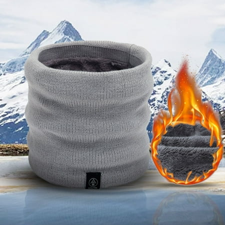 

Vikudaty Winter Woolen Collar Warm Women Ski Scarf Cold Weather Men Knit Bib Double Bib