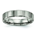 thumbnail image 1 of Titanium Brushed/Polished Grooved Ring 8 Size, 1 of 6