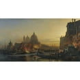thumbnail image 3 of Alexei Petrovich Bogoliubov 18x12 Black Modern Framed Museum Art Print Titled - The Eve of the Celebration, Santa Maria Della Salute, Venice (1867), 3 of 5