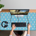 thumbnail image 4 of Long Mouse Pads for Desk,Light Blue Cartoon Unicorn Head Pattern Desk Mats on Top Of Desks, Desk Mouse Pad Extra Large with 3mm Non-Slip Base and Stitched Edge for Gaming,Office,Work,Home 47.3"x23.6", 4 of 6