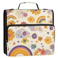 thumbnail image 5 of FORMRS Zipper Binder with Shoulder Strap 2-inch Ring 500 Sheet Capacity File Bag, Beige Retro Rainbow, 5 of 5
