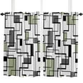 thumbnail image 5 of Abstract Square Modern Art Sage Green Curtain Home Decoration Living Room Short Curtains Window Treatments For Kitchen Bedroom, 5 of 6