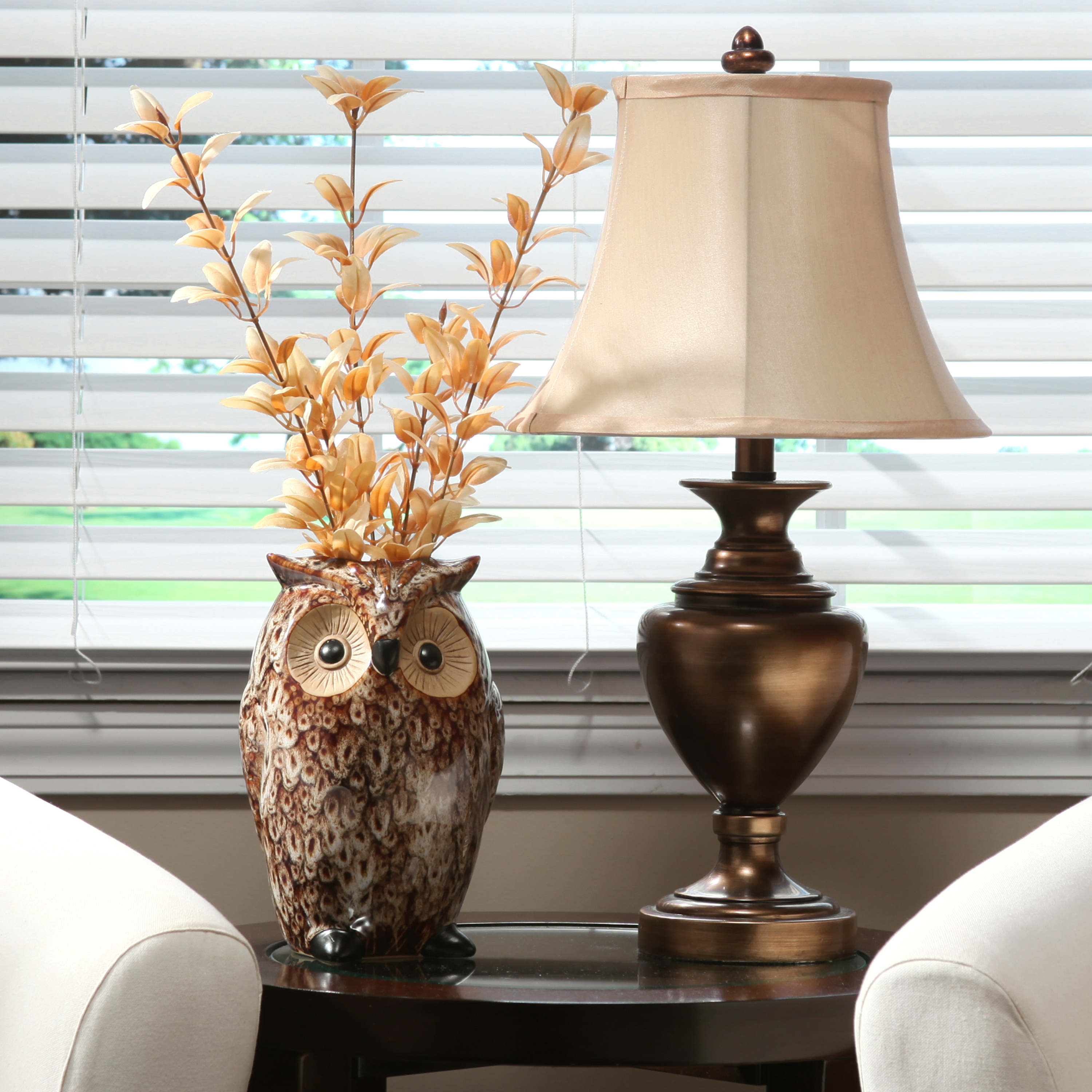 Hosley Ceramic Owl Vase, Brown - image 2 of 2