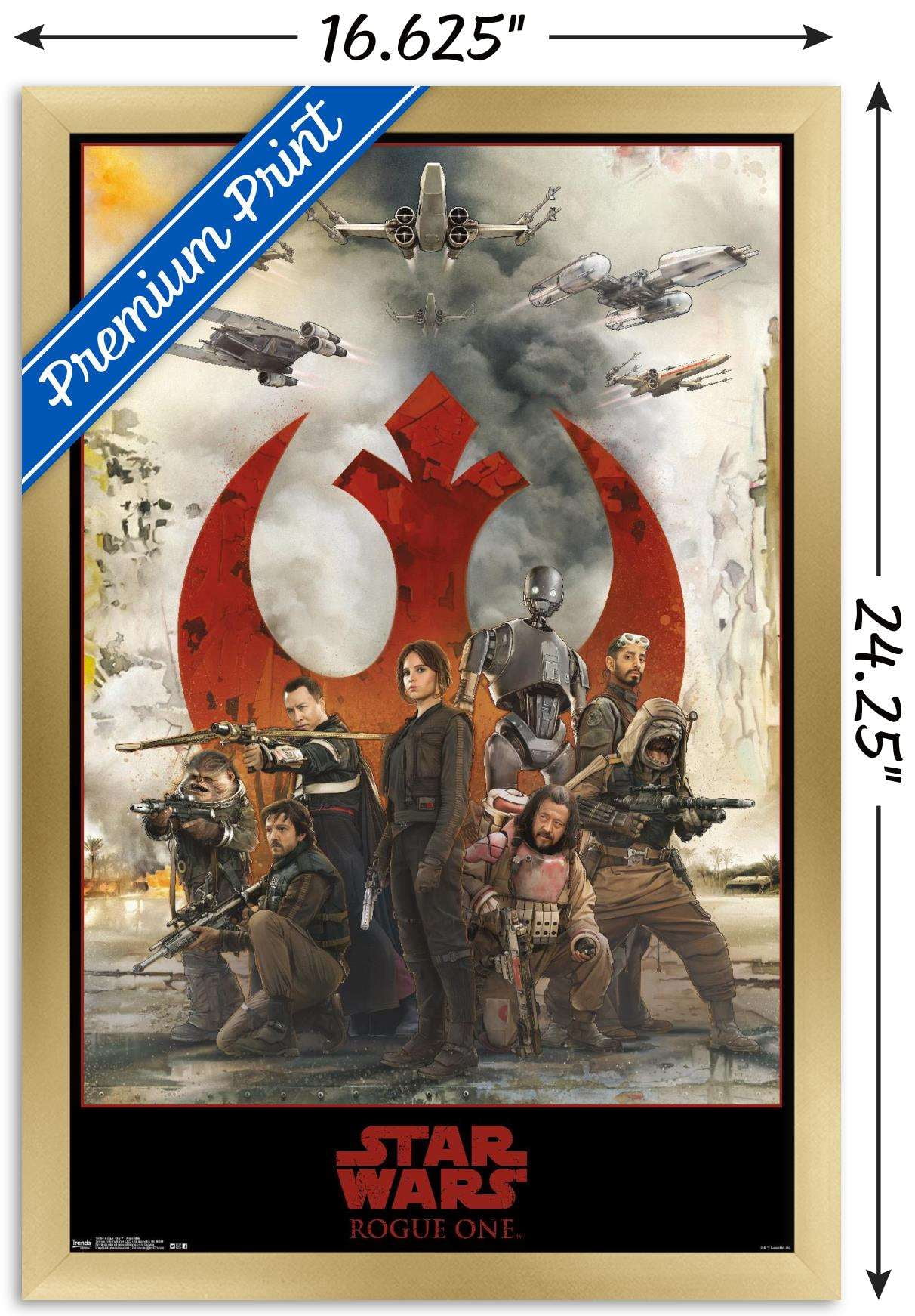 Star Wars: Rogue One - Assemble Wall Poster, 14.725" x 22.375", Framed